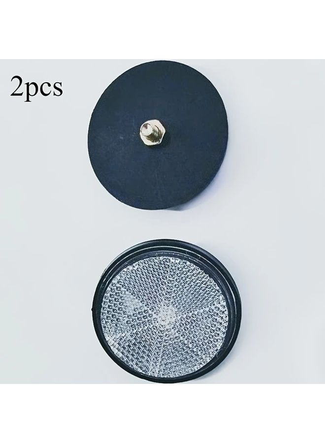 White Reflective Safety Stickers For Trailers And RVs 2pcs Screw On Design - Image 5