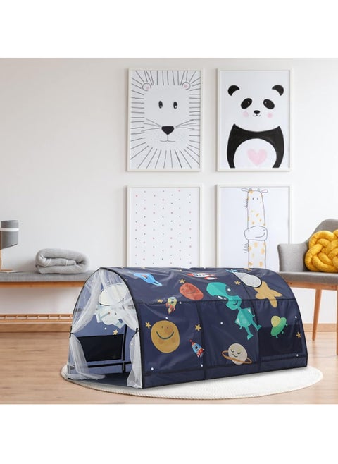 Bed Tent With Mesh Curtains,Toddler Sleeping Tent, Kids Pop Up Indoor Playhouse,  Breathable Windows, Double Sewing Thread For Bedroom Decoration