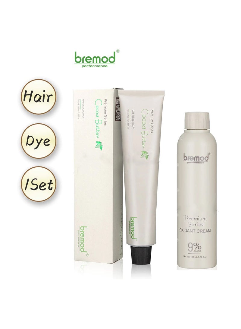 BREMOD بريمود بريميوم ماتشا شوكولاتة 7.77 (صبغة شعر/صبغة شعر مع كريم مؤكسد) لون شعر - Image 4