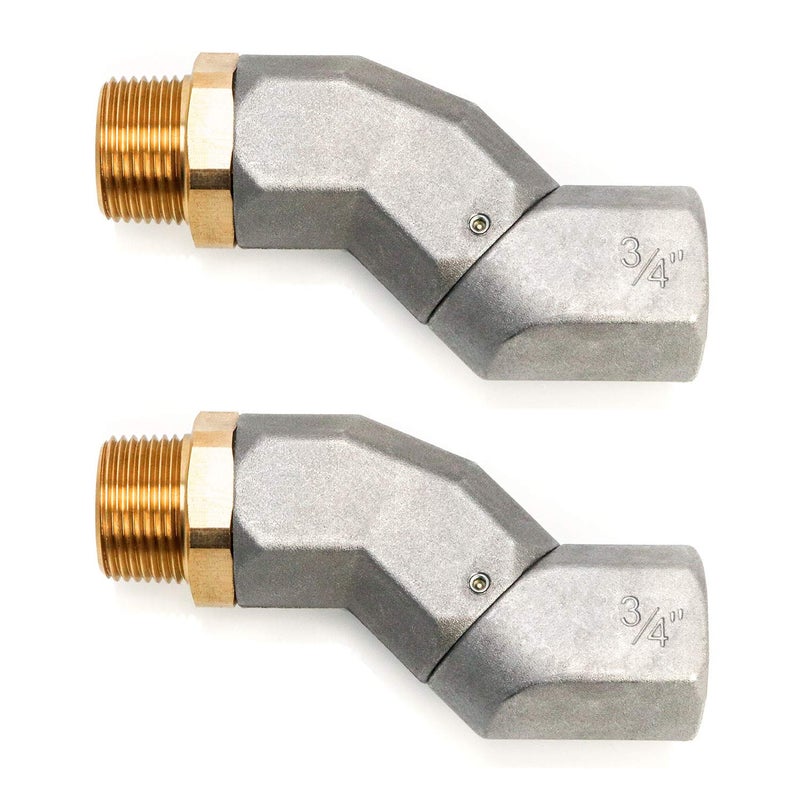 woobles Plane Fuel Swivel Connector, Fuel Hose Swivel, 2 Pack 3/4 Inch NPT Fuel Transfer Hose Swivel, 360 Rotating Fuel Nozzle Connectors, Fuel Plane Swivel, Zinc Alloy - Image 1