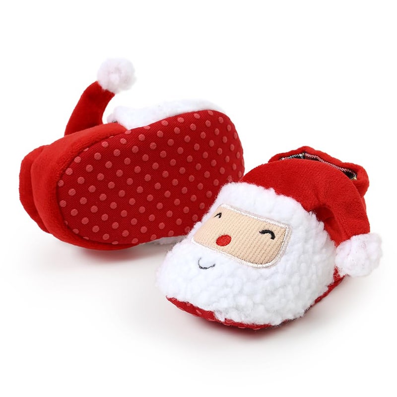 GDSDYM Baby Christmas Booties Cozy Slippers Soft Baby Shoes Winter Warm Infant Newborn Crib Sock Shoes First Walkers - Image 2
