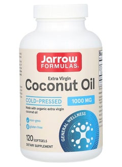 jarrow formulas Extra Virgin Coconut Oil 1000 mg 120 Softgels  - Image 1
