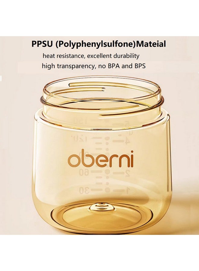 Oberni PPSU Baby Bottles, Anti Colic Breastfeeding Bottles with Natural Response Nipples, Wide Neck Baby Bottle for Babies, Newborn 0-6 Months, BPA Free-Off-Centered Nipple-Size S(5 Ounce, Pink, PPSU) - Image 5