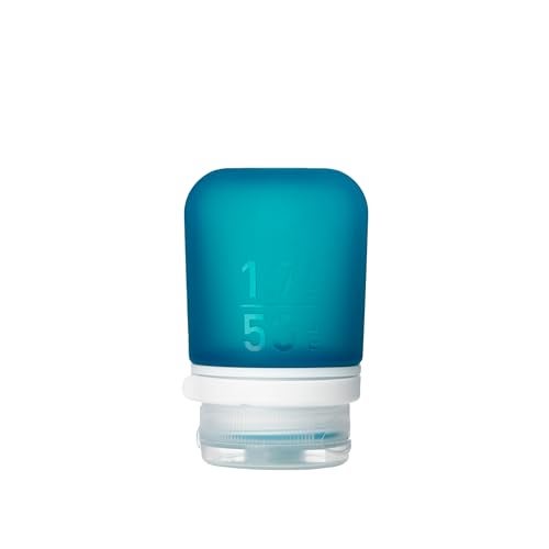 humangear GoToob+ (Small) | Refillable Silicone Travel Bottle | Locking Lid | Food-Safe Material | Teal, Small (1.7 fl.oz; 53ml) - Image 1