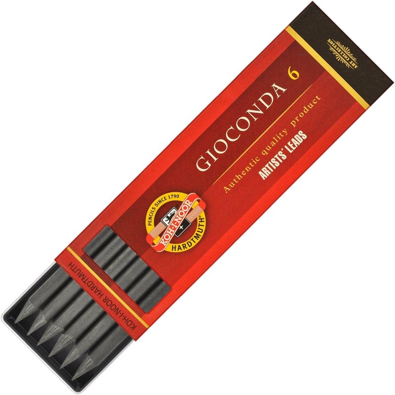 Koh-I-Noor Gioconda 6 Pack of 5.6 mm Graphite Leads - 2B Hardness