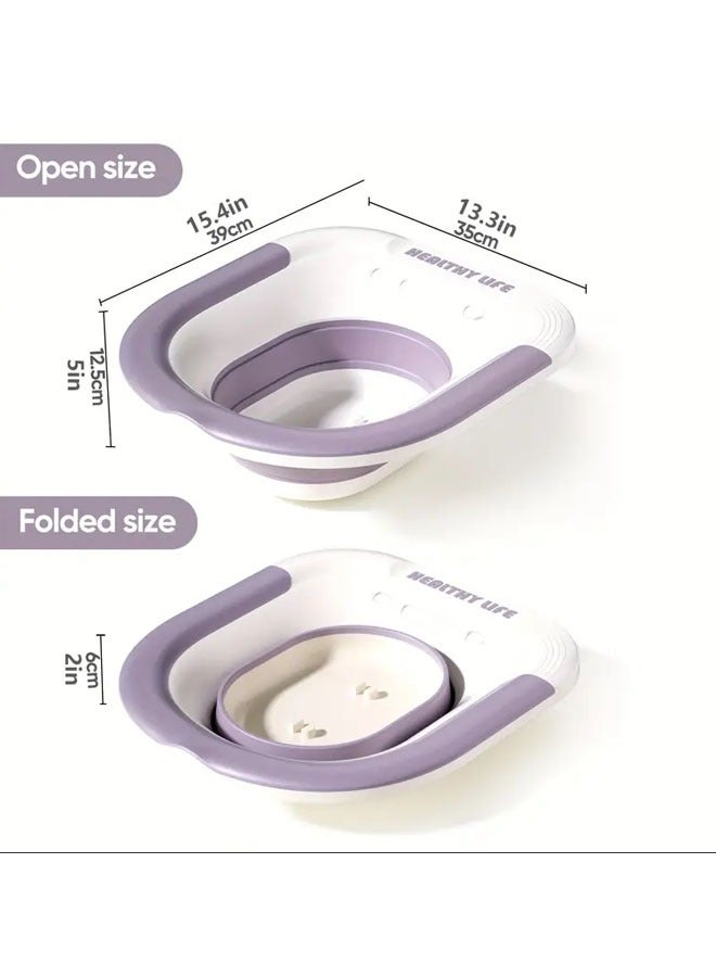 Sitz Bath for Toilet Seat,Steam Seat for Toilet, Foldable Postpartum Care Basin, Suitable for Pregnant Women, Postpartum Care, Perineum Treatment, Sitz Bath for Hemorrhoids - Image 2