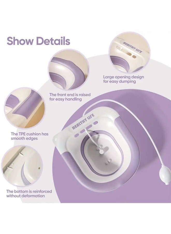 Sitz Bath for Toilet Seat,Steam Seat for Toilet, Foldable Postpartum Care Basin, Suitable for Pregnant Women, Postpartum Care, Perineum Treatment, Sitz Bath for Hemorrhoids - Image 5