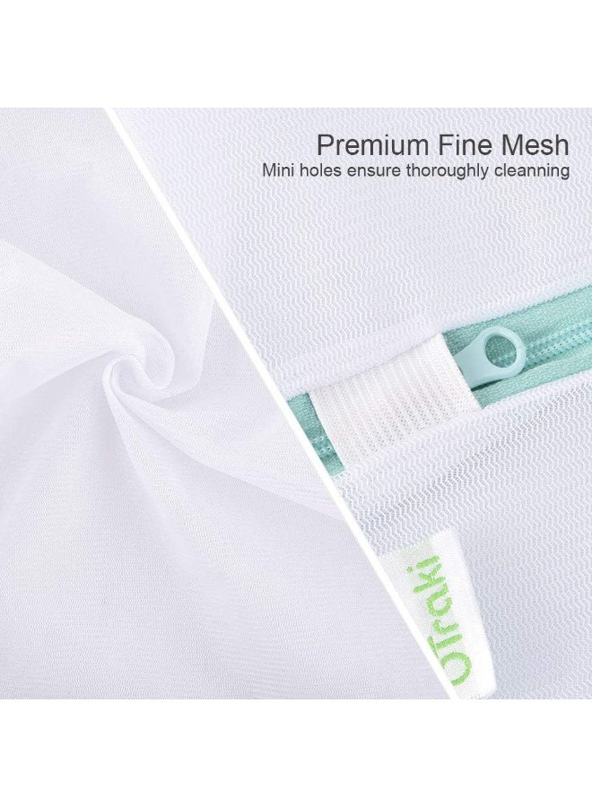 OTraki Mesh Laundry Bag for Delicates 2 Pack Garment Wash Bag 24 x 32 inch Zippered Large Washing Machine Bags for Sweater Dirty Clothes Washer Dryer Net Protector Travel College Dorm Organizer - Image 3