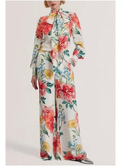 Ted Baker Luusile Scarf Detail Printed Long Sleeve Top  - Image 3