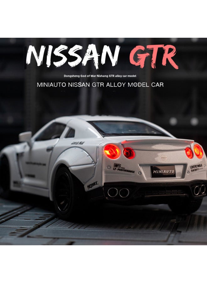 Boxed Jianyuan Nissan GTR R35 Simulation 1:32 Alloy Car Model Children Sports Car Model Ornaments-Color:Black [boxed]]  - Image 5