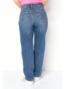 Gloria Vanderbilt Women Regular Fit Washed Denim Jean, Blue  - Image 4