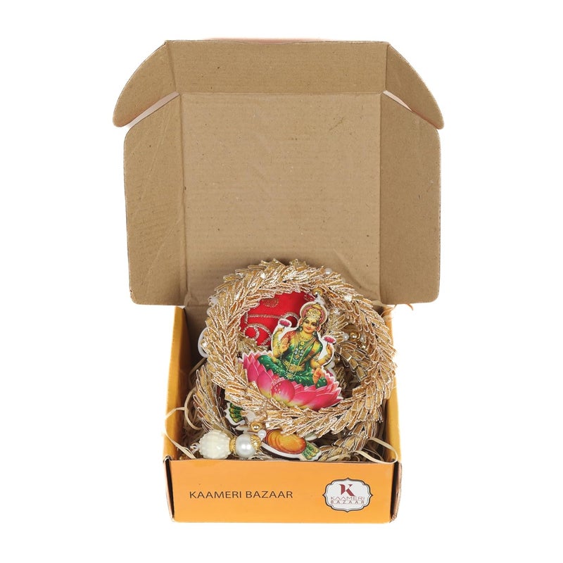 Kaameri Bazaar Lakshmi Ganesh Shubh Labh Bangle Set Door Hanging for Diwali Pooja or Temple Room Decoration - Image 4