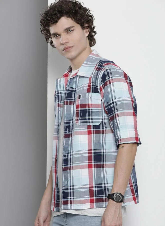 The Indian Garage Co Men Blue Relaxed Fit Casual Shirt