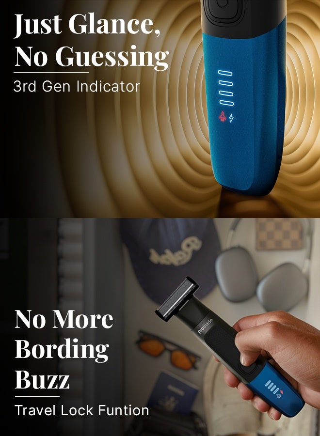 MENHOOD ProBlade 3-in-1 Beard Trimmer Shaver for Men 120 Min USB-C LED Adaptive Flex Neck Waterproof - Image 5