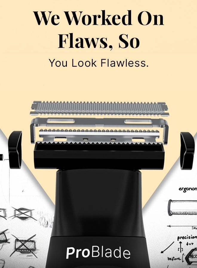 MENHOOD ProBlade 3-in-1 Beard Trimmer Shaver for Men 120 Min USB-C LED Adaptive Flex Neck Waterproof - Image 2