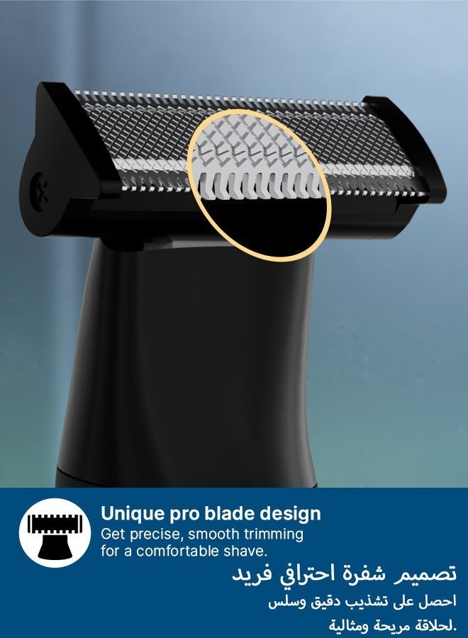 مينهود برو بليد ماكينة حلاقة اللحية 3 في 1 للرجال 120 دقيقة USB-C مؤشر LED مقاومة للماء - Image 2