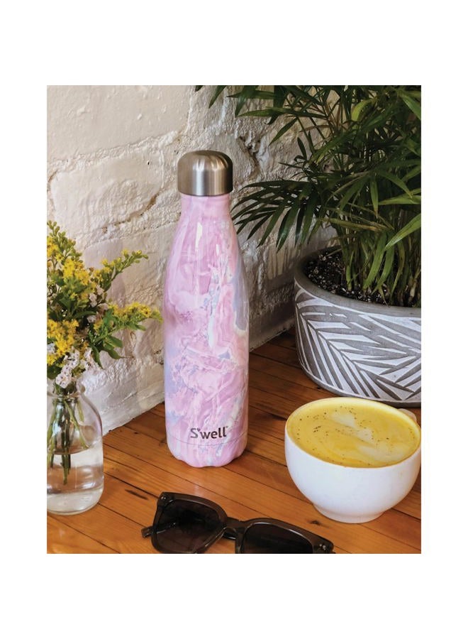 S'well Stainless Steel Water Bottle, 17oz, Geode Rose, Triple Layered Vacuum Insulated Containers Keeps Drinks Cold for 36 Hours and Hot for 18, BPA Free, Perfect for On the Go  - Image 2