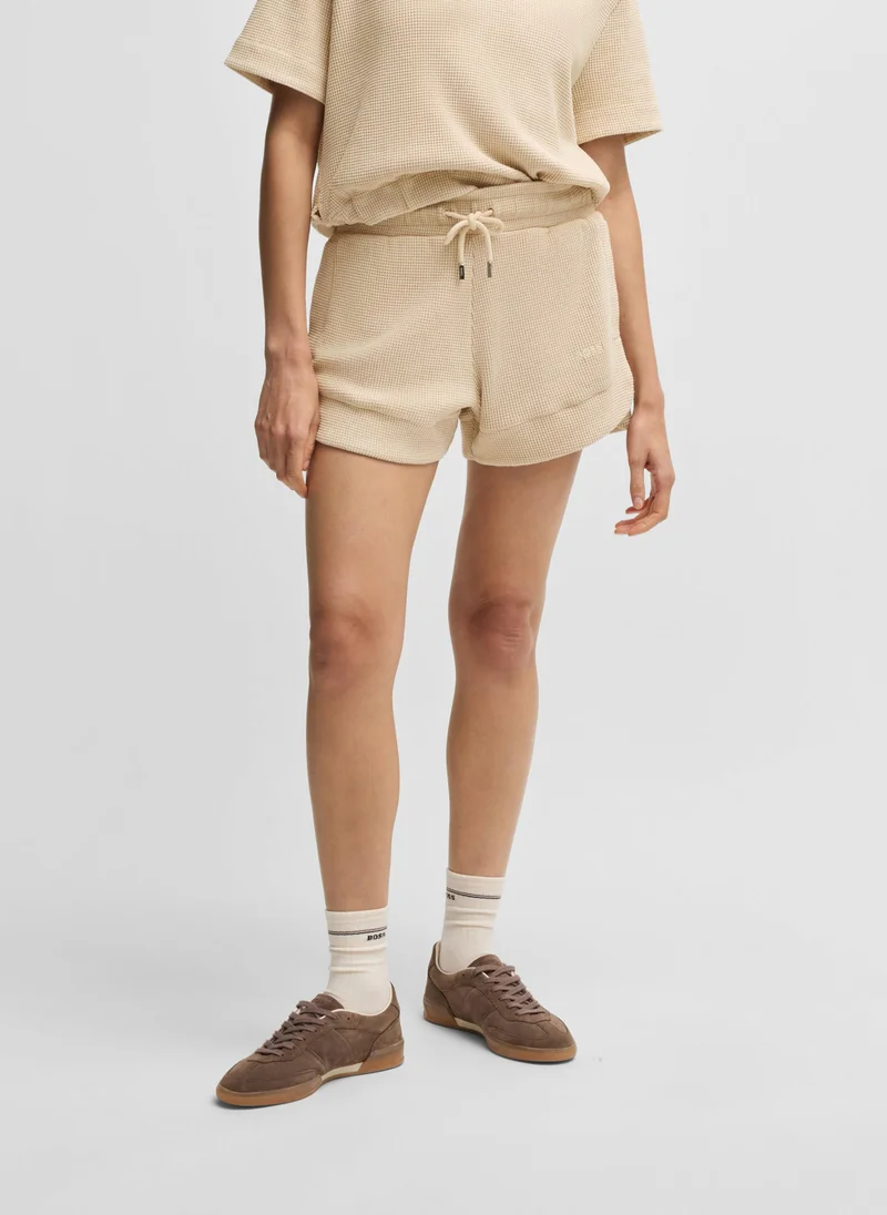 بوس Cotton-blend shorts with waffle structure