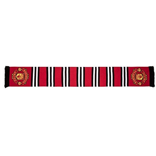 Manchester United FC Authentic EPL Stripe Scarf - UK Import, Red,white,black, 5ft - Image 2