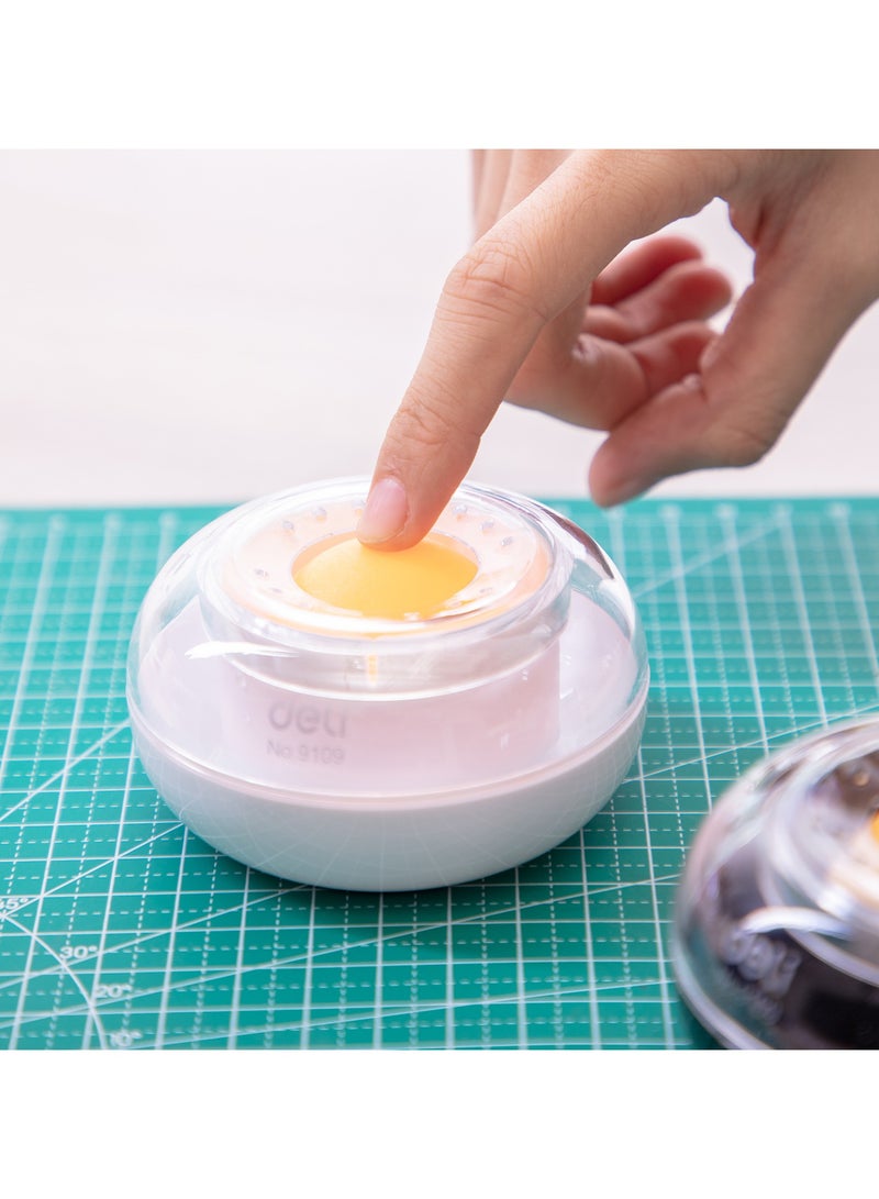 Deli E9109 Finger Moistener - High-Quality GPPS, φ90×35mm, Transparent Tube, Assorted Colors  - Image 2