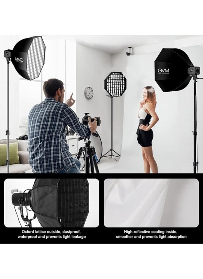 GVM GVM 35-Inch Lighting Softbox with Bowens Mount and Honeycomb Grid, Foldable Speedlight Umbrella with Carrying Bag for Studio Photography  - Image 4