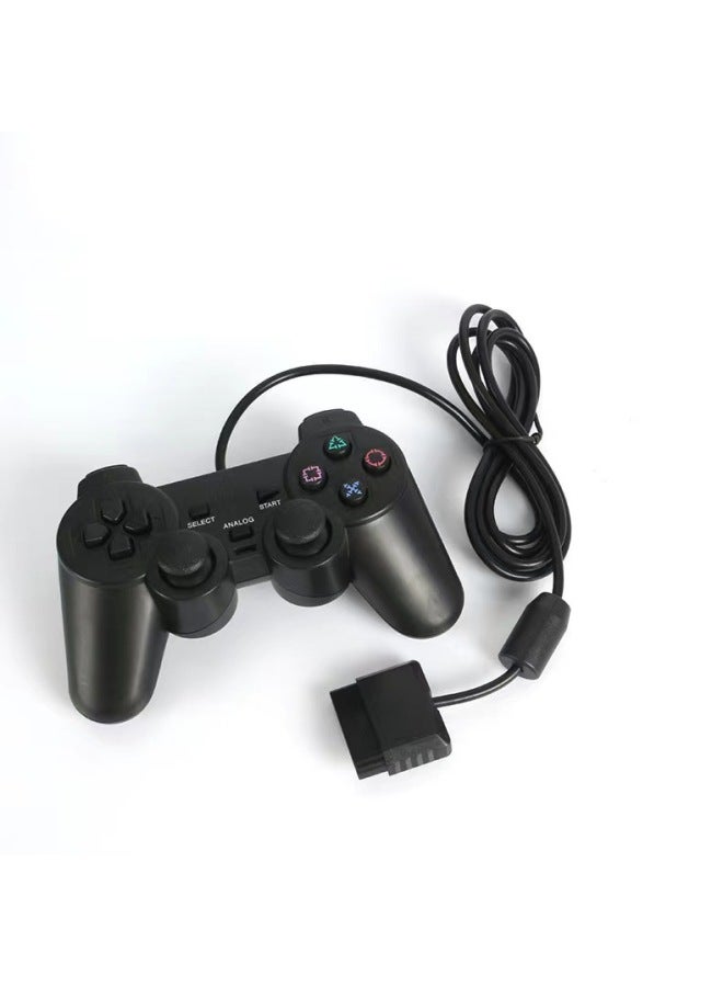 Source PS2 Handle Ps2 Wired Gamepad Dual Vibration Transparent Color P2 Snowflake Handle-Product Color:Transparent Blue (bare Metal) - Image 3