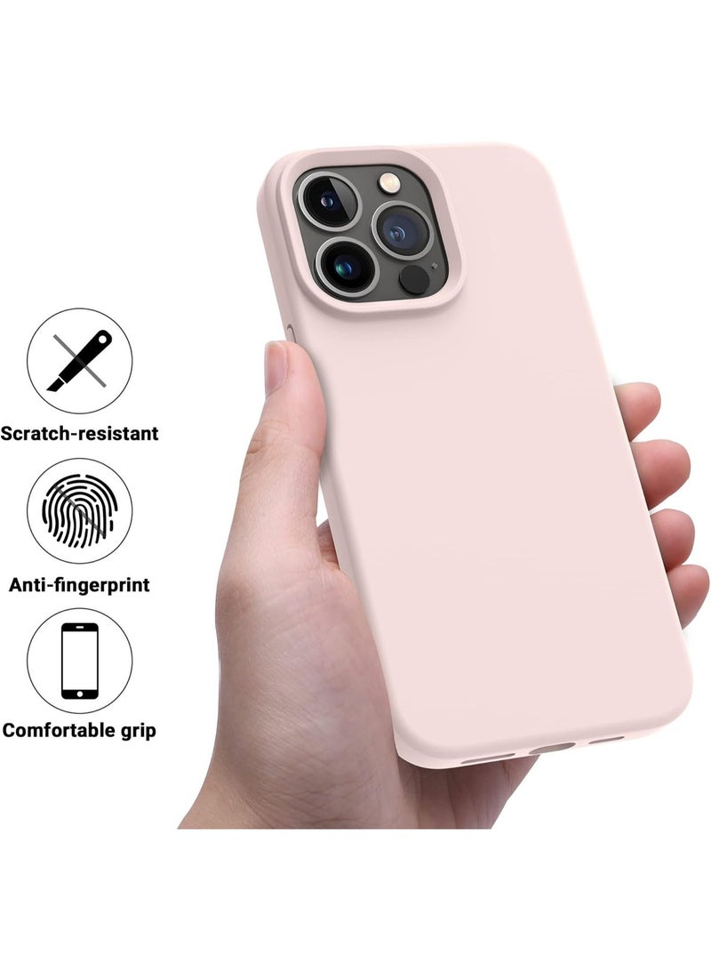 Designed for iPhone 15 Pro Case, Silicone Ultra Slim Shockproof Phone Case with Soft Anti-Scratch Microfiber Lining, [Enhanced Camera Protection] Phone Case (Chalk Pink) - Image 2