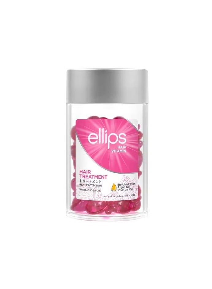 أليبس علاج الشعر بالفيتامينات من إيليبس، 50 كبسولة - زيت للشعر وواقي من الحرارة للشعر المجعد - يدعم صحة الشعر ولمعانه - Image 1