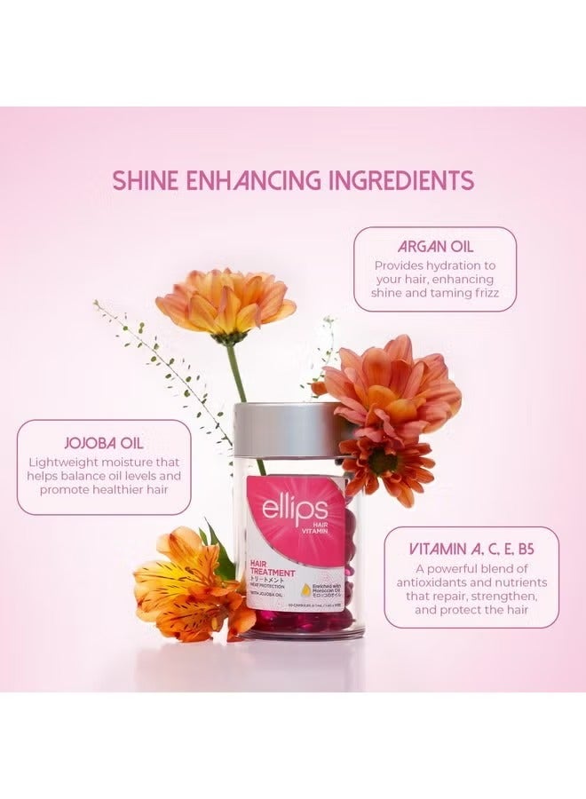 أليبس علاج الشعر بالفيتامينات من إيليبس، 50 كبسولة - زيت للشعر وواقي من الحرارة للشعر المجعد - يدعم صحة الشعر ولمعانه - Image 5