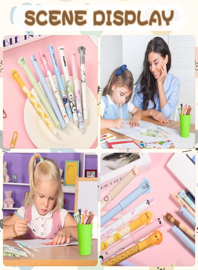 LiYiQ 30 PCS Erasable Pens Fun Cute Pens for kids Kawaii Pen Stress Relief Rotating Pen for School, Office, Home Supplies,14 Black and 16 Blue - Image 5