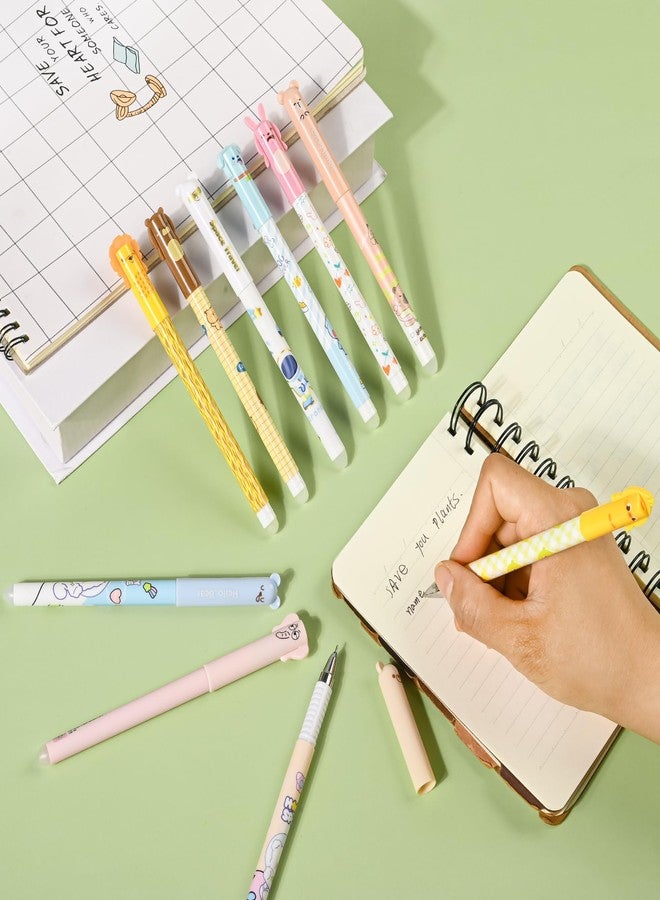 LiYiQ 30 PCS Erasable Pens Fun Cute Pens for kids Kawaii Pen Stress Relief Rotating Pen for School, Office, Home Supplies,14 Black and 16 Blue - Image 4