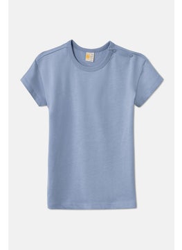 Tchibo Kids Boy 3 Pieces Round Neck Stripe T-shirt, Mint and Blue and Yellow  - Image 3