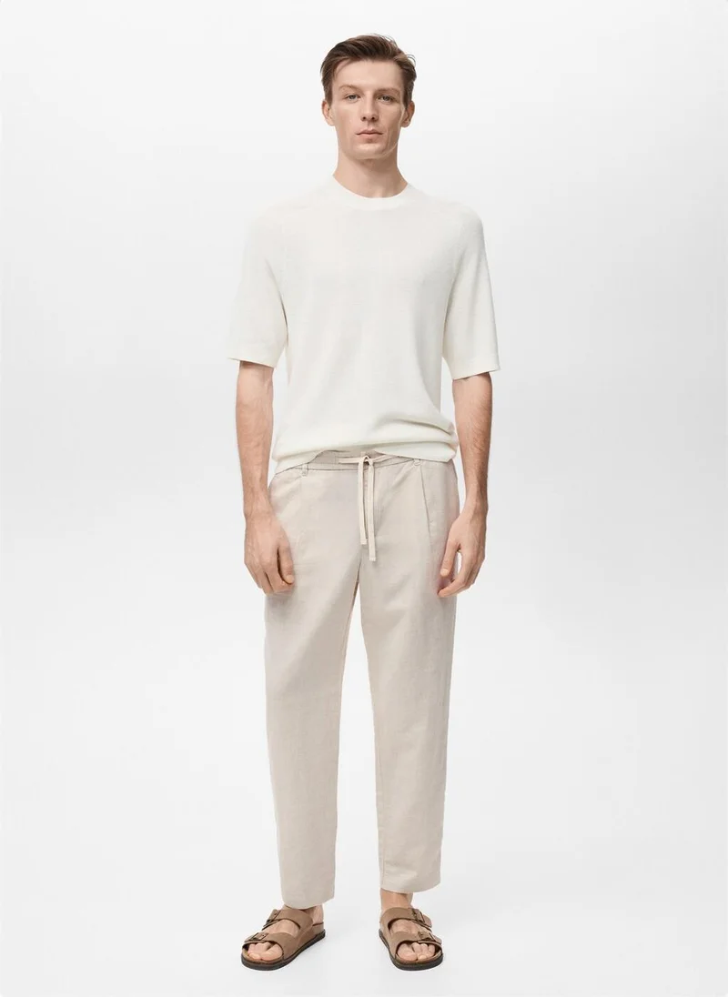 مانجو مان Slim-fit trousers with drawstring