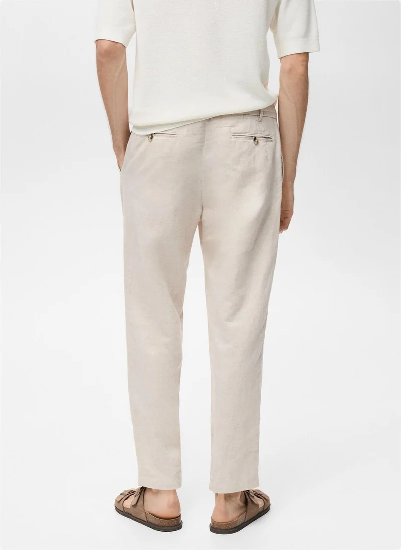 Mango Man Slim-fit trousers with drawstring