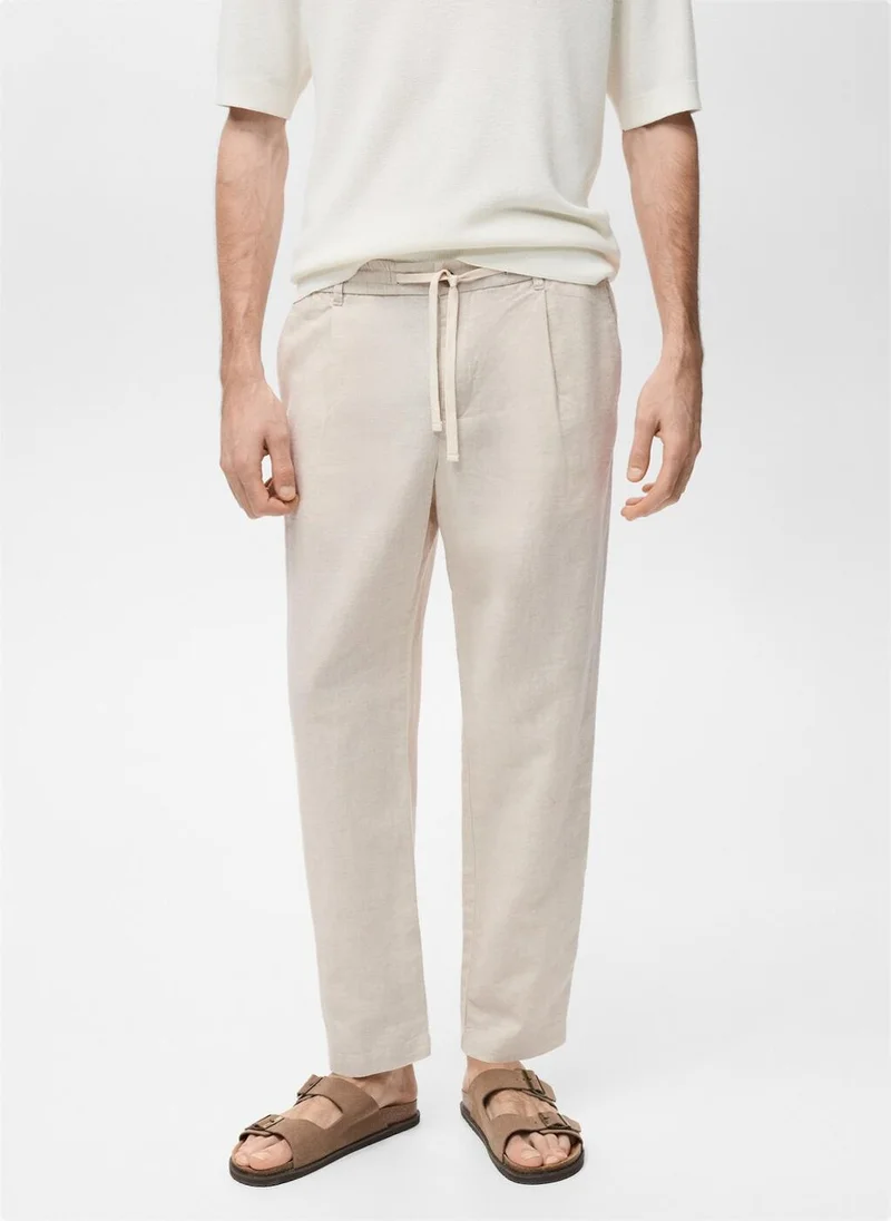 Mango Man Slim-fit trousers with drawstring