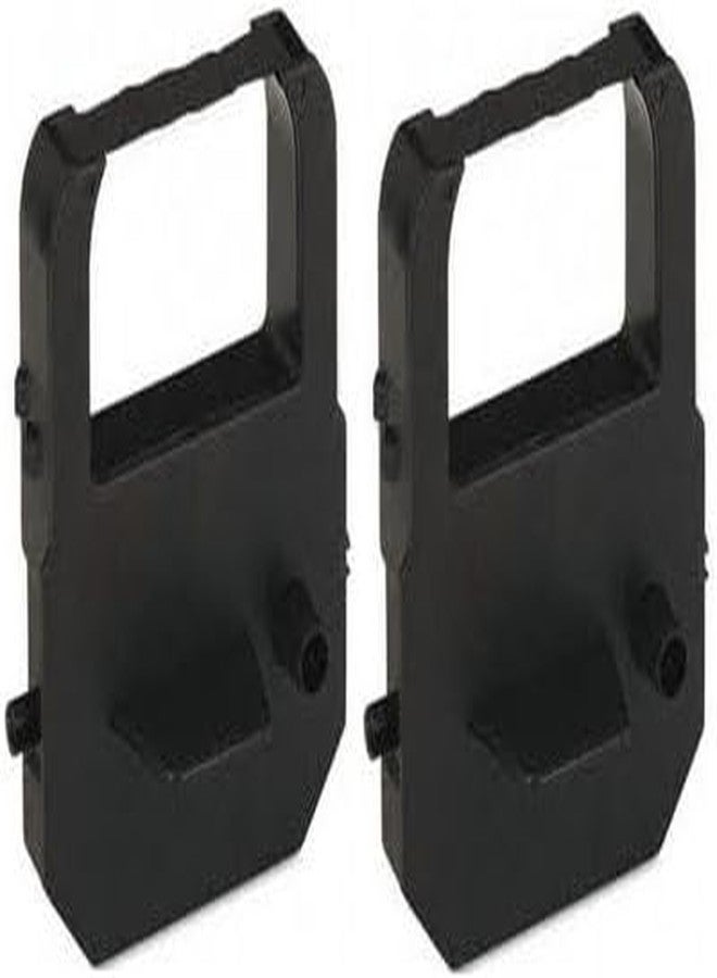 COMPUMATIC 2-Pack Lathem VIS6011 Compatible Time Recorder Ribbon for 100E, 900E, 1000E, 1500E, 1600E, 5000EP, 7000E, 7500E, LT5000 - Black Ink