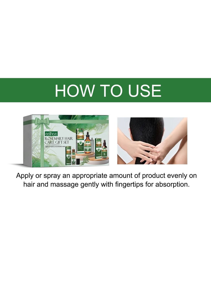 إيلهو مجموعة هدايا العناية بالشعر إكليل الجبل النقي زيت إكليل الجبل Natures Spell زيت إكليل الجبل زيت نقي للرموش والحواجب والوجه وشعر الجسم والعناية بالبشرة ونمو الشعر - Image 5