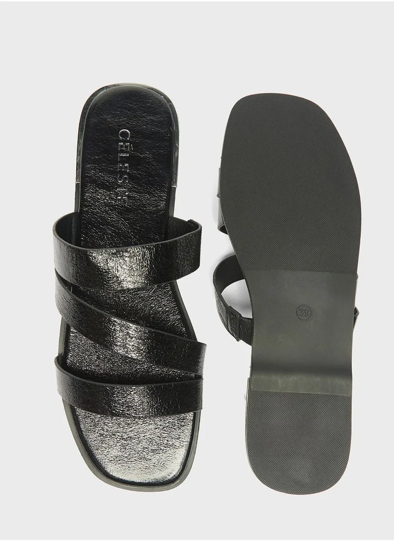 سيليست Multi Strap Flat Sandals
