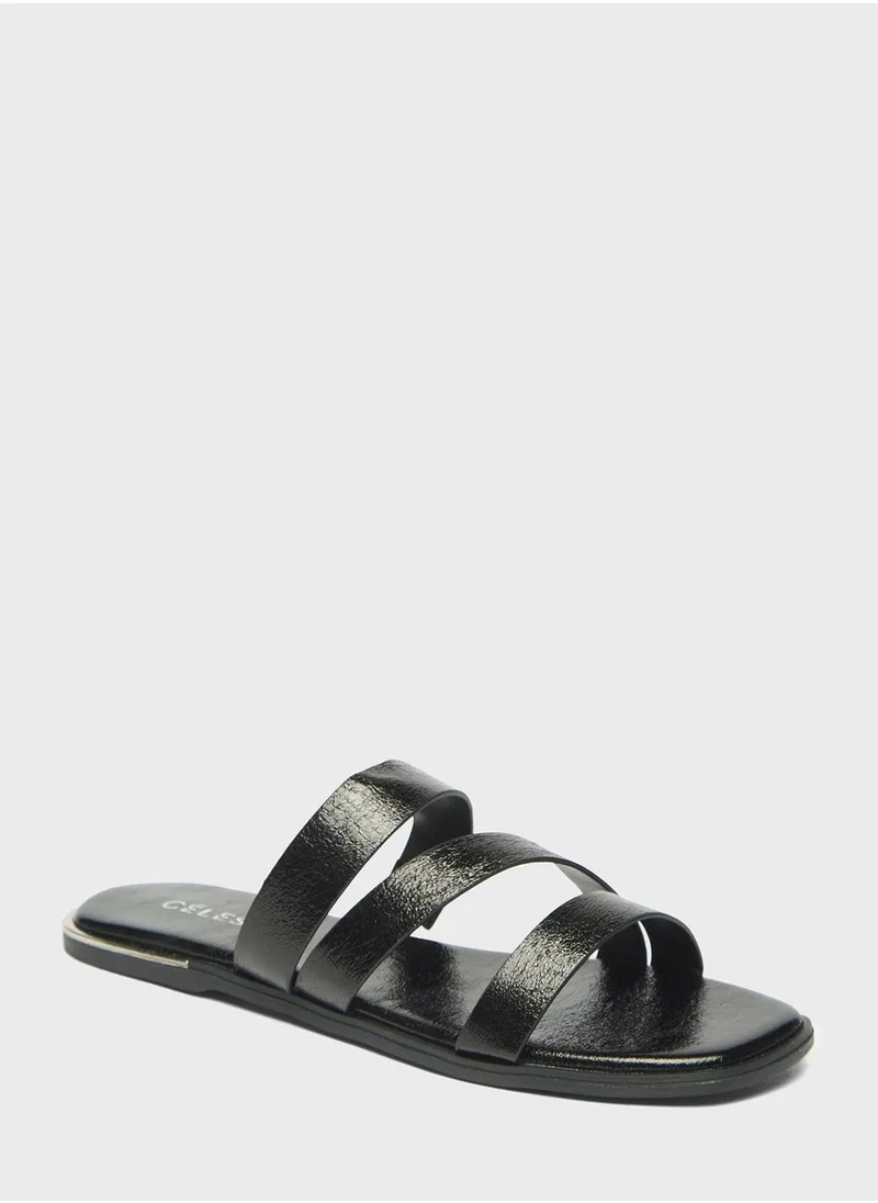 سيليست Multi Strap Flat Sandals