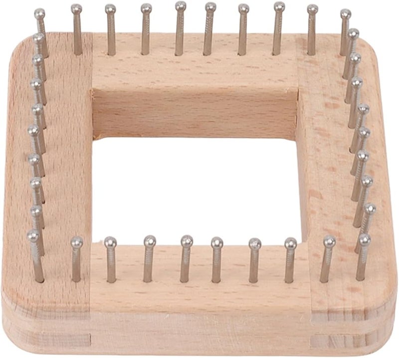 Small Wooden Knitting Loom Crochet Blocking Board 19 5x19 5cm DIY Weaving Tool - Image 5