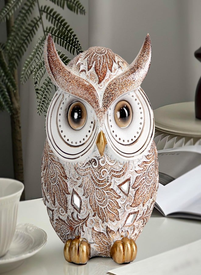 Smadeer Owl Statue and Figurine for Home Decor Accents Adorable Owl for Shelf Bookshelf Bedroom Living Room Office Table Desk Modern Decorations Animal Owl Sculpture for Birds Lovers - Image 5
