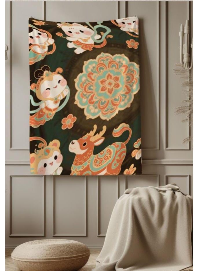 عام بطانية رقيقة من الفانيلا الكرتونية للأطفال والرضع (دافئة ومريحة، ومناسبة للنوم والألعاب) 70 سم * 100 سم - Image 4