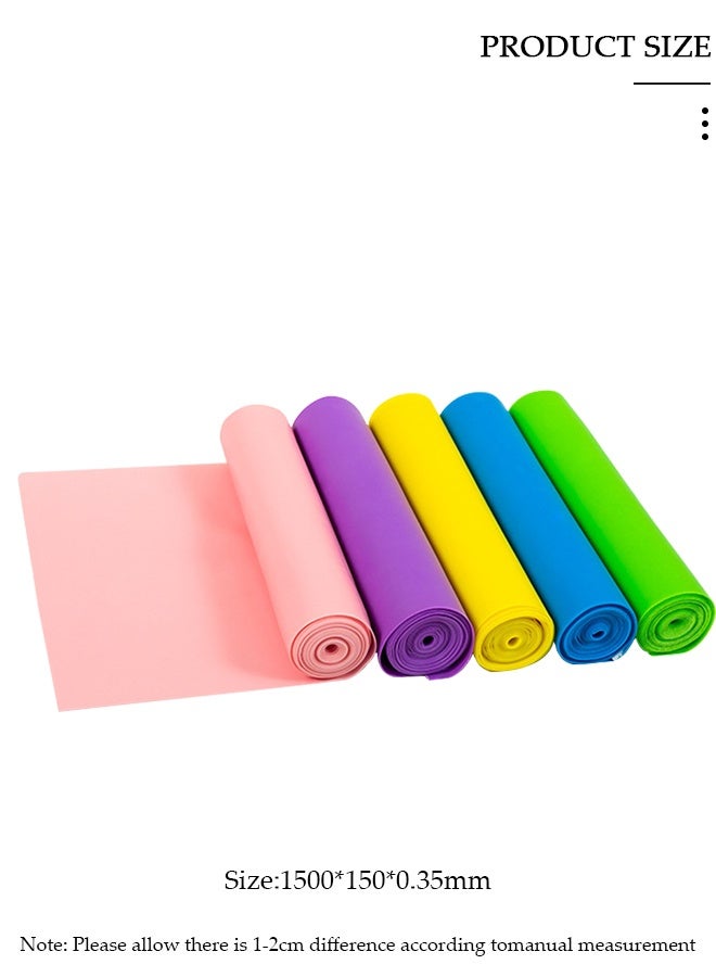 DUNISO مجموعة أربطة مقاومة مكونة من 5 قطع، أربطة تمرين مرنة، مجموعة العلاج الطبيعي، فرقة التوتر، فرقة التعافي، أربطة تدريب القوة لليوجا، البيلاتيس، إعادة تأهيل اللياقة البدنية، تدريب القوة - Image 2