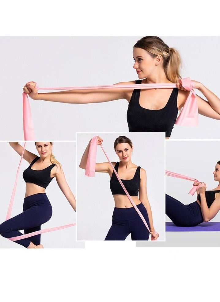 DUNISO 5-Piece Resistance Bands Elastic Exercise Bands Set Physical Therapy Tension Band Recovery Band Workout Strength Training Bands for Yoga Pilates Rehab Fitness Strength Training  - Image 2