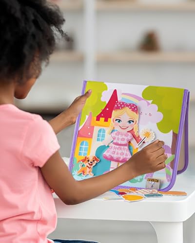 CHEFAN Felt DressUp Dolls SetPretend Play Dress Up Game with Felt Board Outfit and Accessory PiecesPerfect for Little Girls 3 - Image 5