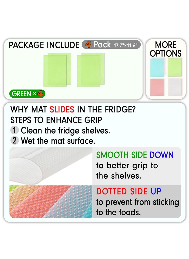 MODERN HOME - 4 Pieces Refrigerator Liners for Shelves, Washable Refrigerator Mats, Kitchen Cover Pads for Shelves, Cupboard, Freezer, Table Mat And Cabinet - Image 1