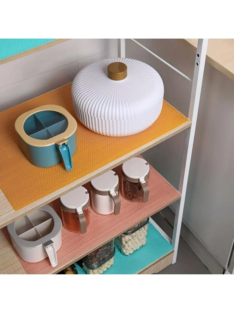 MODERN HOME - 4 Pieces Refrigerator Liners for Shelves, Washable Refrigerator Mats, Kitchen Cover Pads for Shelves, Cupboard, Freezer, Table Mat And Cabinet - Image 1