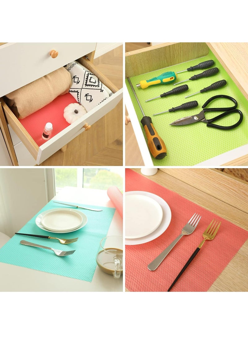 MODERN HOME - 4 Pieces Refrigerator Liners for Shelves, Washable Refrigerator Mats, Kitchen Cover Pads for Shelves, Cupboard, Freezer, Table Mat And Cabinet - Image 1