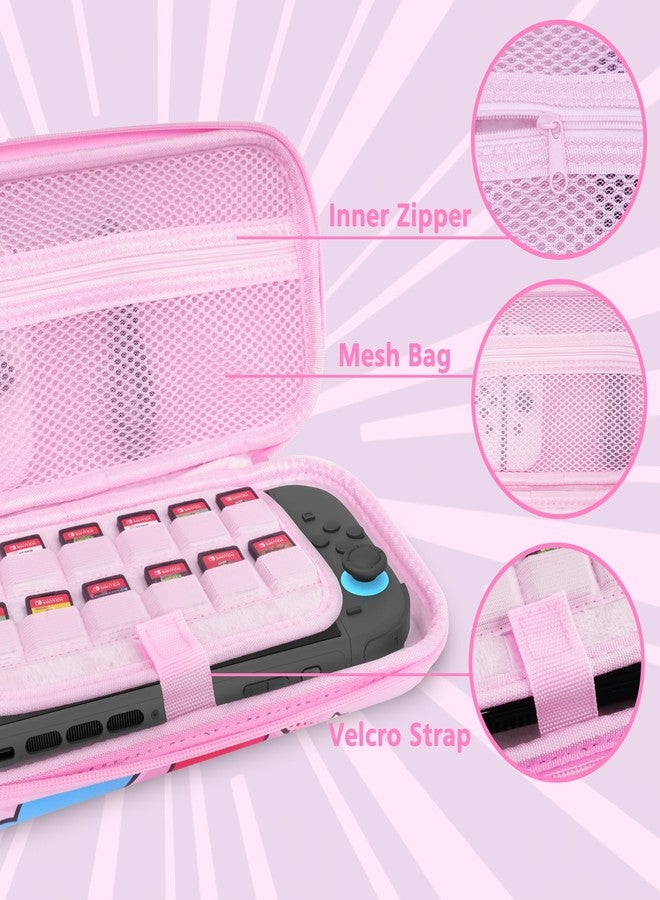 TIKOdirect Carrying Case for Switch 2(2025), Cute Portable Travel Bag in Newest Updated Design of Pink Interior with an Adjustable Shoulder Strap, Pink - Image 5