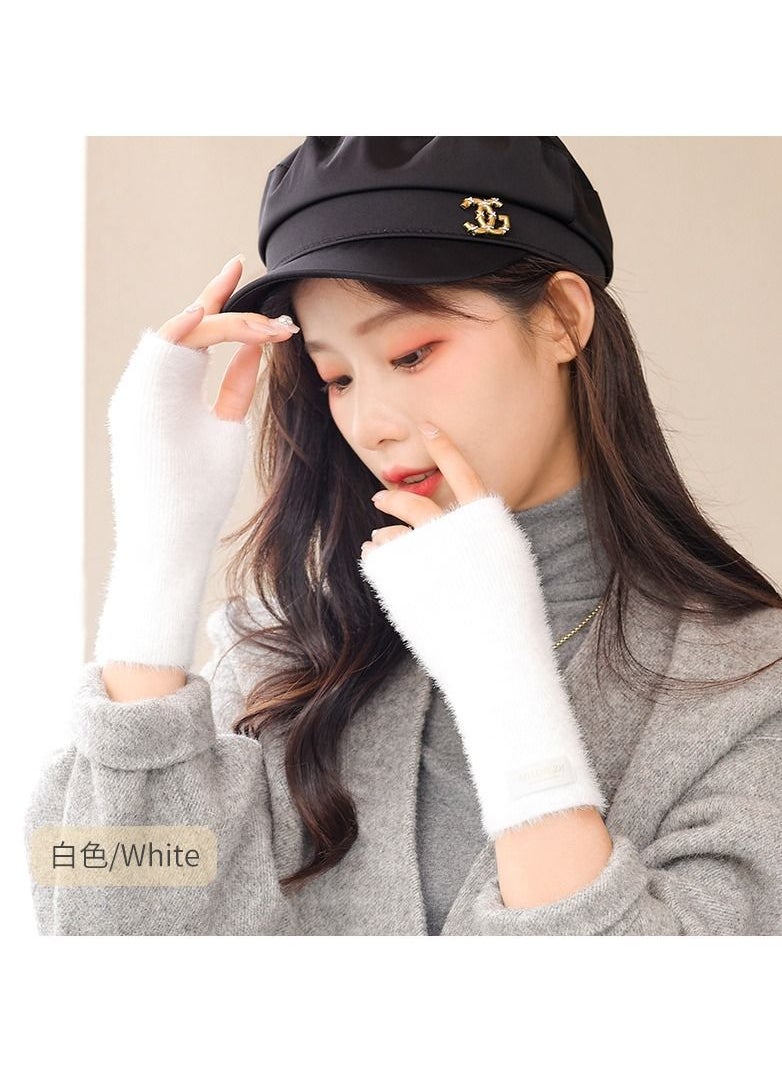 Golovejoy - Women's Warm Plush Windproof And Cold Proof Lovely Gloves - Image 1